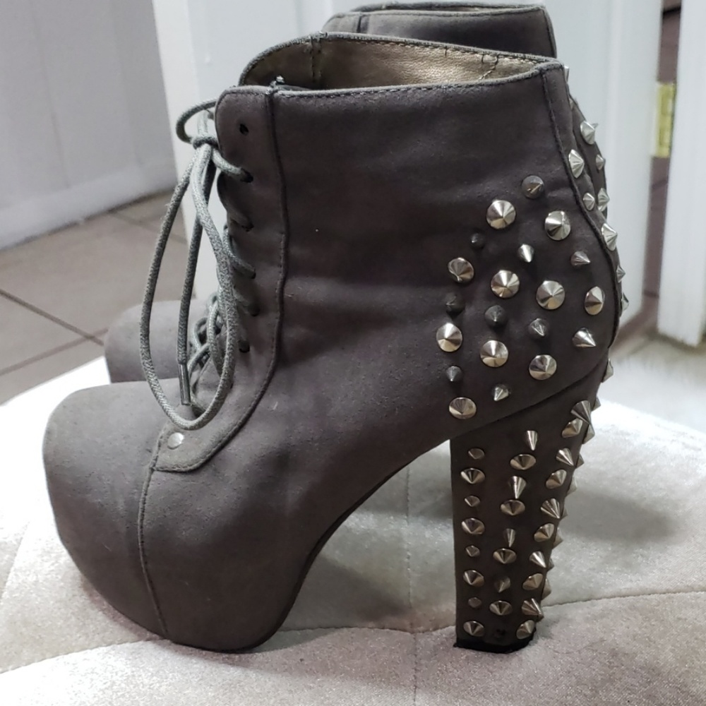 Gray boots